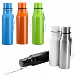 Garrafa Squeeze Metal com Alça para Transporte Personalizada 